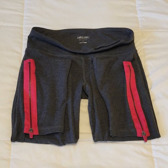 Calvin Klein performance quick dry logo capri zipper leggings size: S - Picture 3 of 8